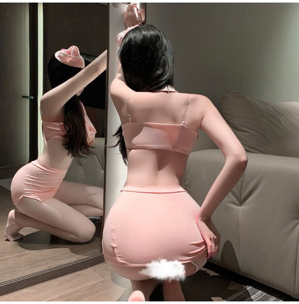 FEE ET MOI - Spring Breeze Strapless Air Hostess Costume (Pink)